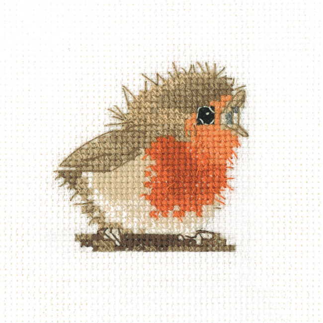 Reggie Robin Cross Stitch Kit by Heritage Crafts