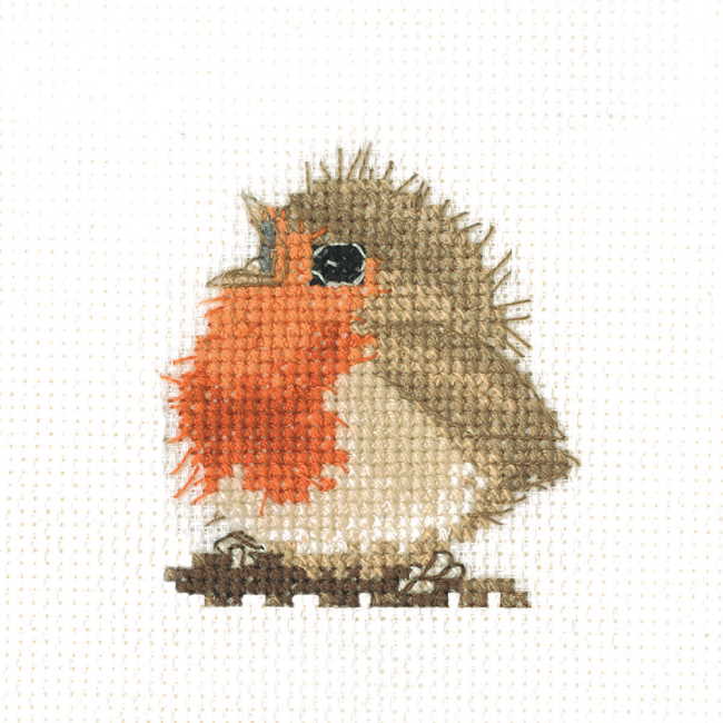 Rowan Robin Cross Stitch Kit by Heritage Crafts