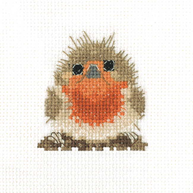 Rufus Robin Cross Stitch Kit by Heritage Crafts