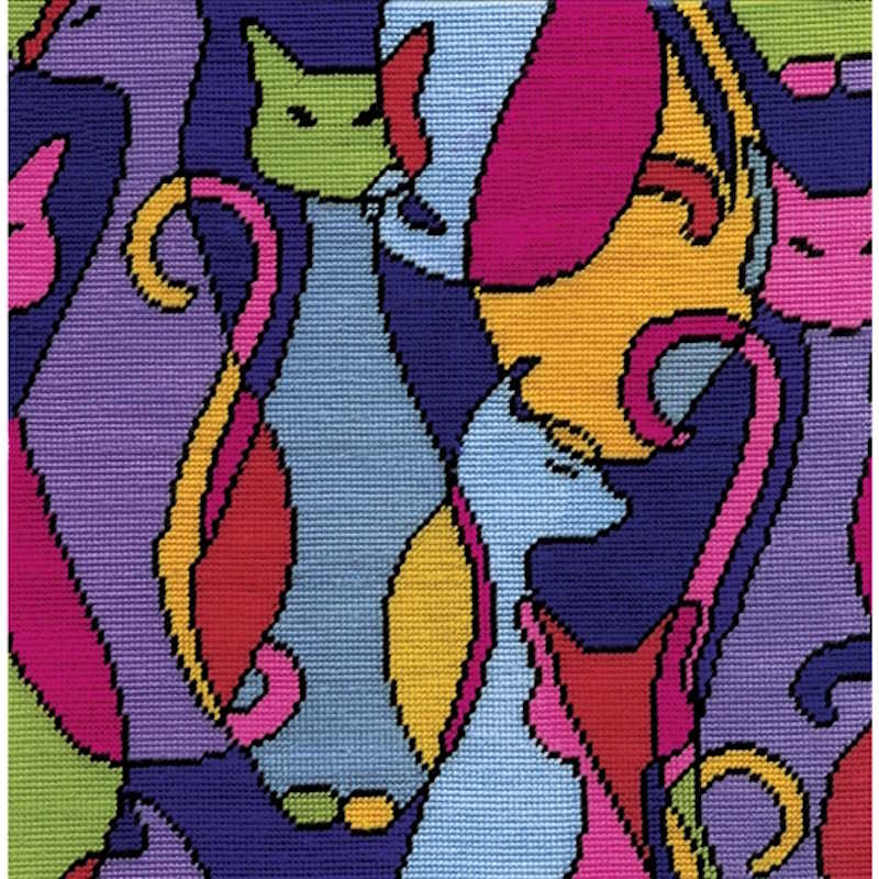 Colourful Cats Tapestry Kit by Design Works