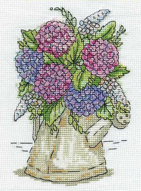 Watering Can Cross Stitch Kit by Design Works
