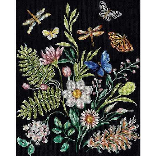 Midnight Botanical Cross Stitch Kit by Design Works