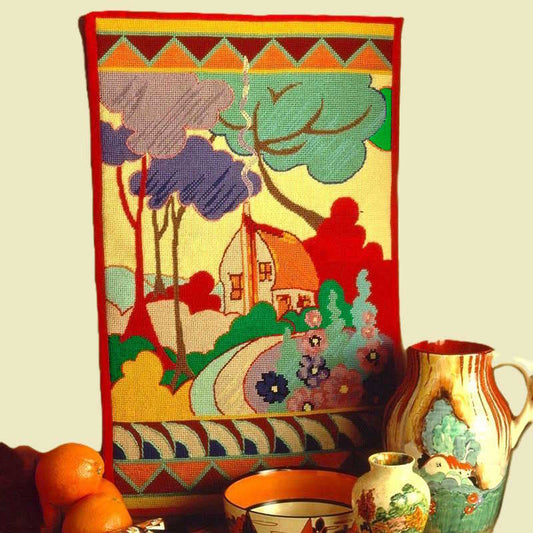 Clarice Cliffe Wall Hanging Tapestry Needlepoint Kit by Glorafilia