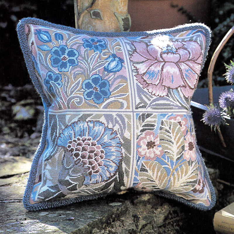 William De Morgan Tiles Tapestry Needlepoint Kit by Glorafilia