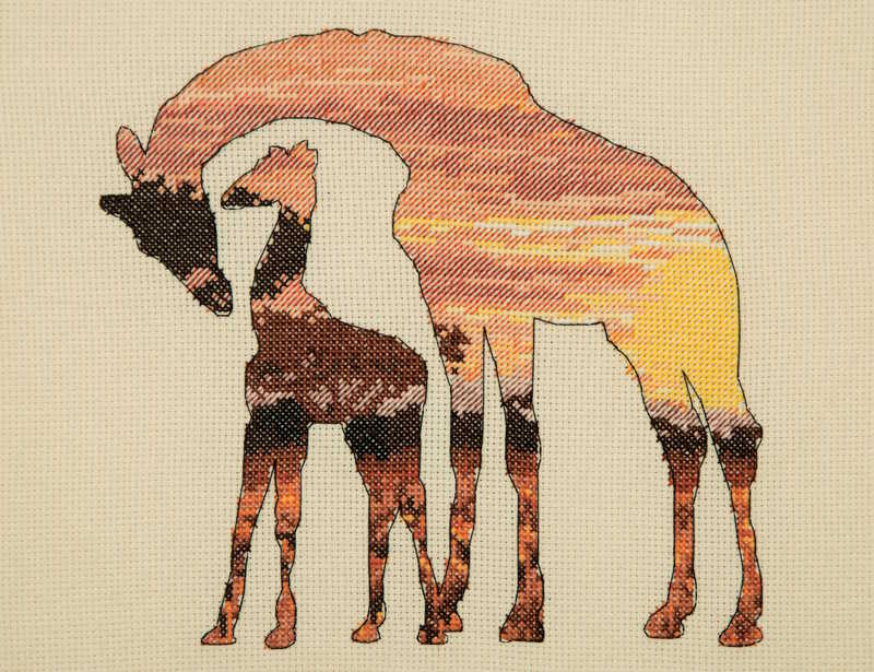 Giraffe Silhouette Cross Stitch Kit By Anchor