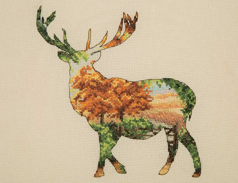 Stag Silhouette Cross Stitch Kit By Anchor