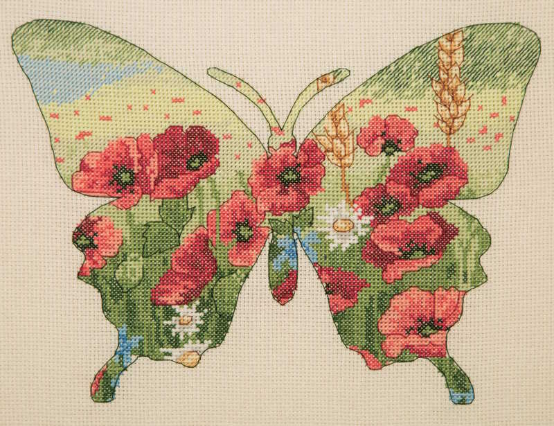 Butterfly Silhouette Cross Stitch Kit By Anchor