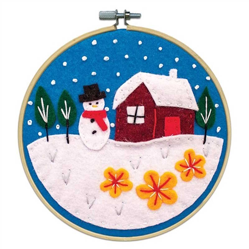 Snowman Scene Christmas Felt Kit by Design Works