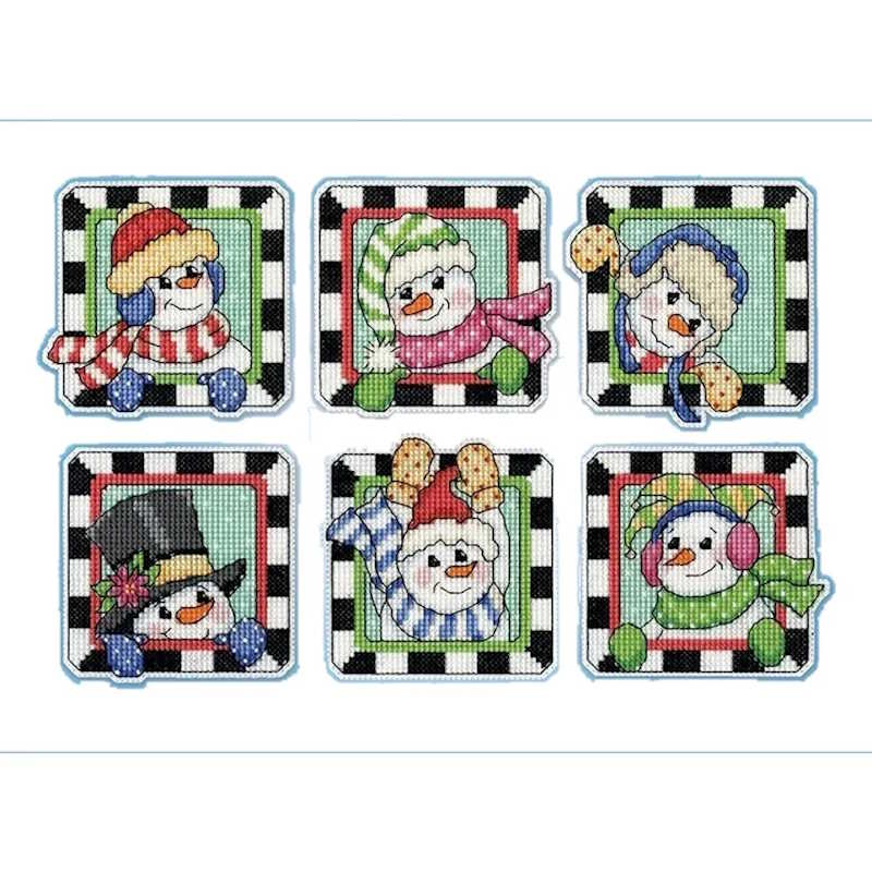 Playful Snowmen Cross Stitch Kit by Design Works