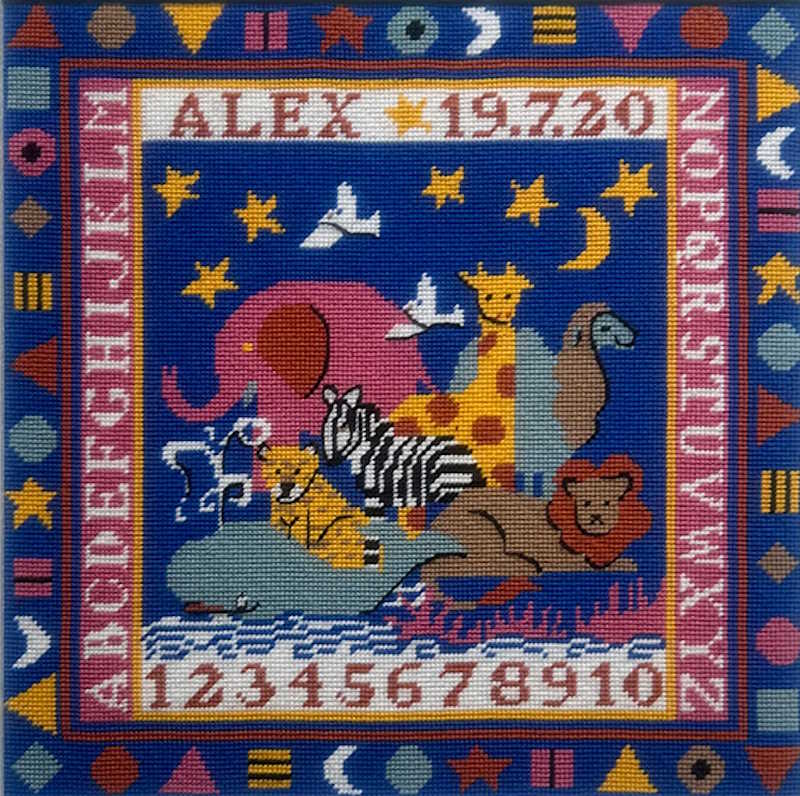 Bright Animal Allsorts Tapestry Needlepoint Kit by Glorafilia