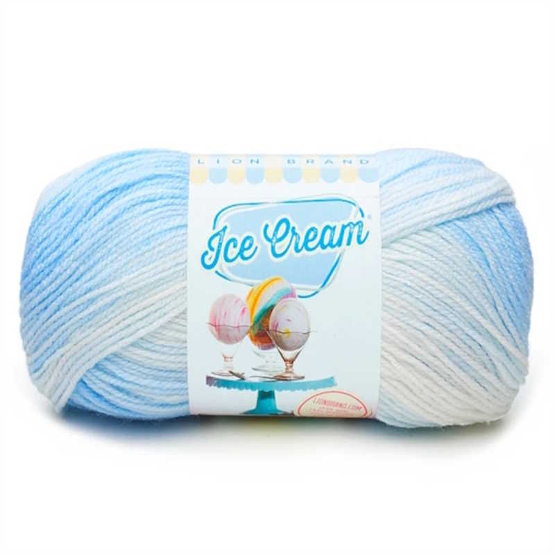Lion Brand Ice Cream blueberry yarn