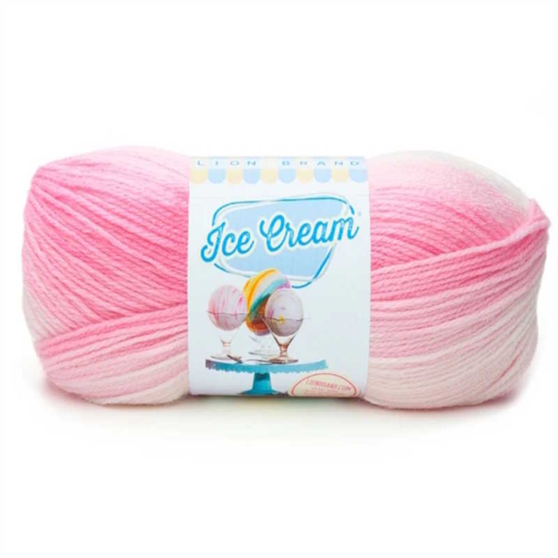 Lion Brand Ice Cream strawberry yarn