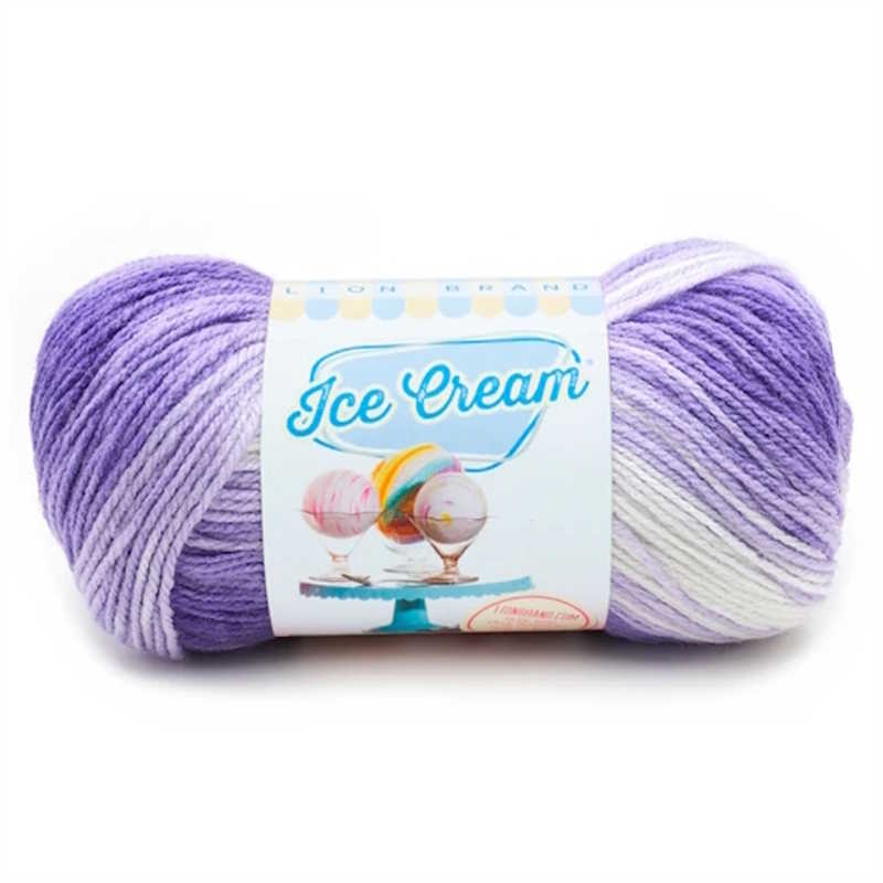 Lion Brand Ice Cream grape yarn