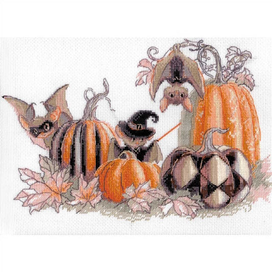 Pumpkin Bat Party Cross Stitch Kit By Aine