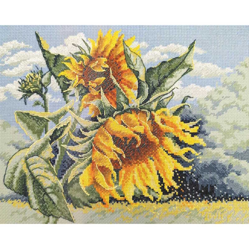 Sunflowers in the Wind Cross Stitch Kit By Aine