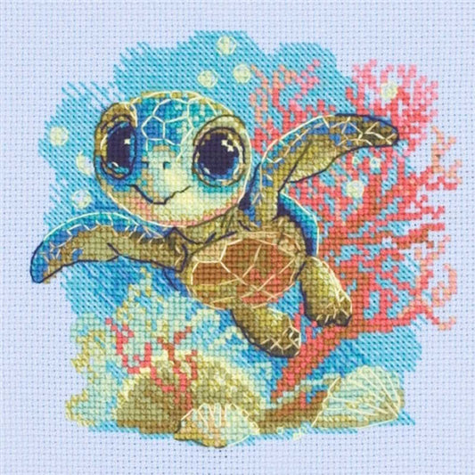 Baby Sea Turtle Cross Stitch Kit By Aine