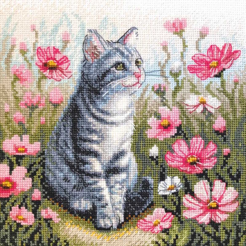 Garden Whiskers Cross Stitch Kit By Aine
