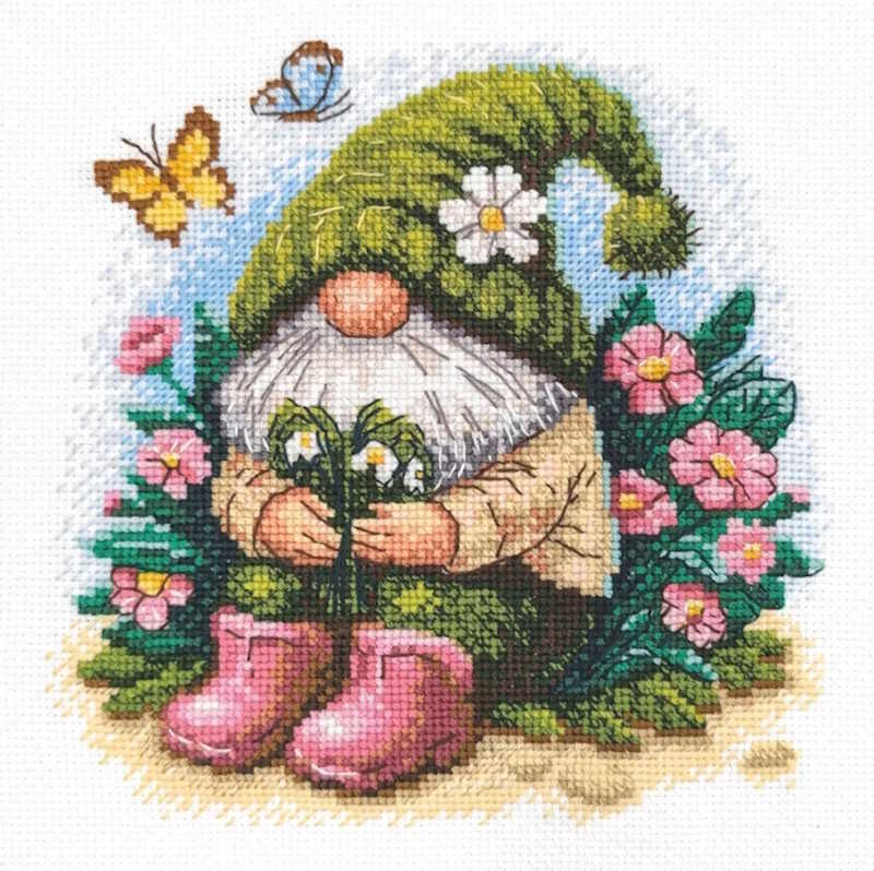 Blossom Gnome Cross Stitch Kit By Aine