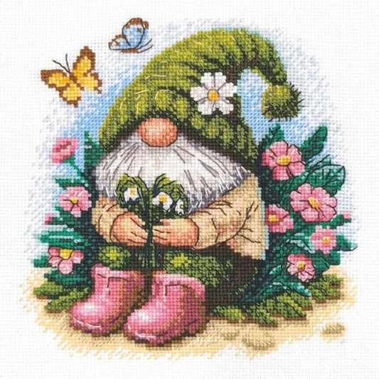 Blossom Gnome Cross Stitch Kit By Aine