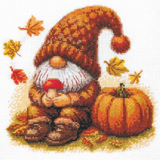 Harvest Gnome Cross Stitch Kit By Aine 