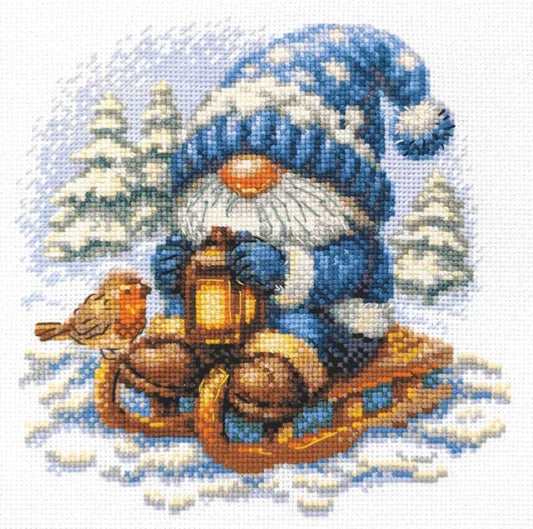 Snowy Gnome Cross Stitch Kit By Aine