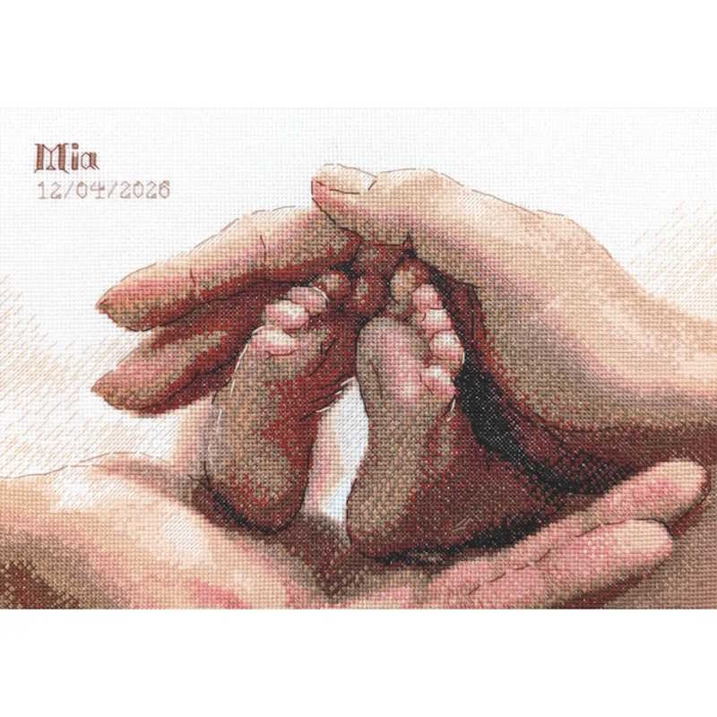 Little One Birth Sampler Cross Stitch Kit By Aine