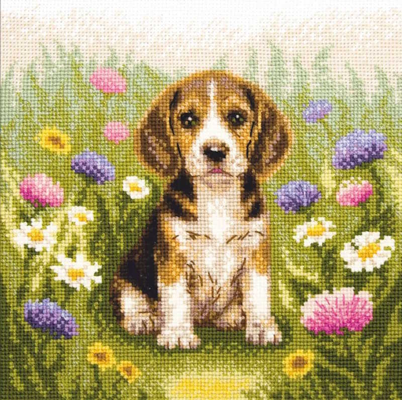 Meadow Pup Cross Stitch Kit By Aine