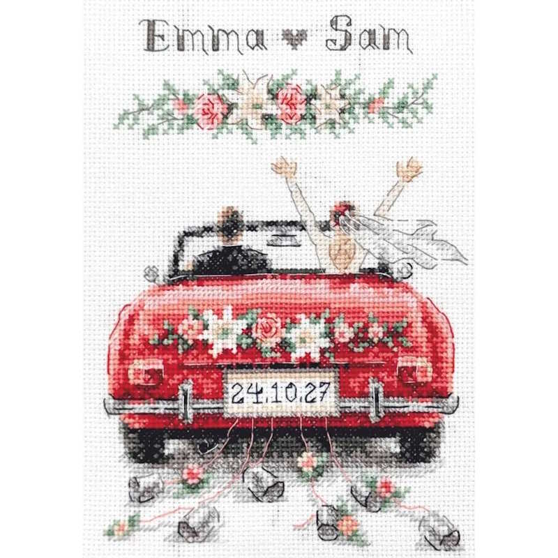 Just Married Wedding Sampler Cross Stitch Kit By Aine