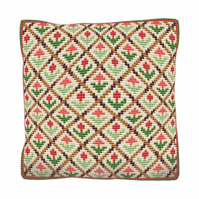 Fleur Printed Cross Stitch Kit by Brigantia Needlework