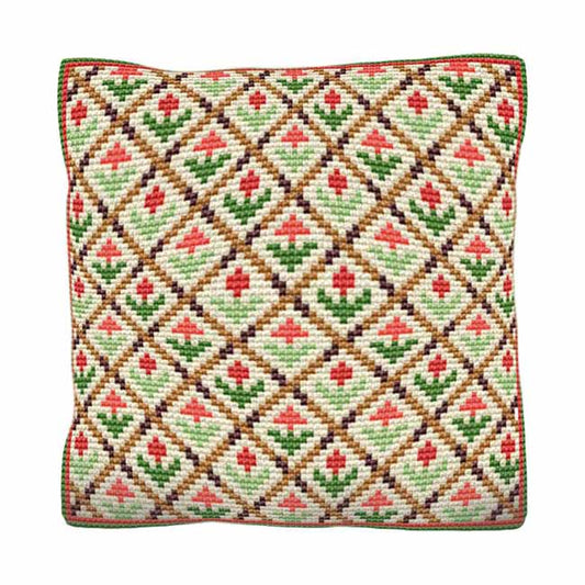 Fleur Printed Cross Stitch Kit by Brigantia Needlework
