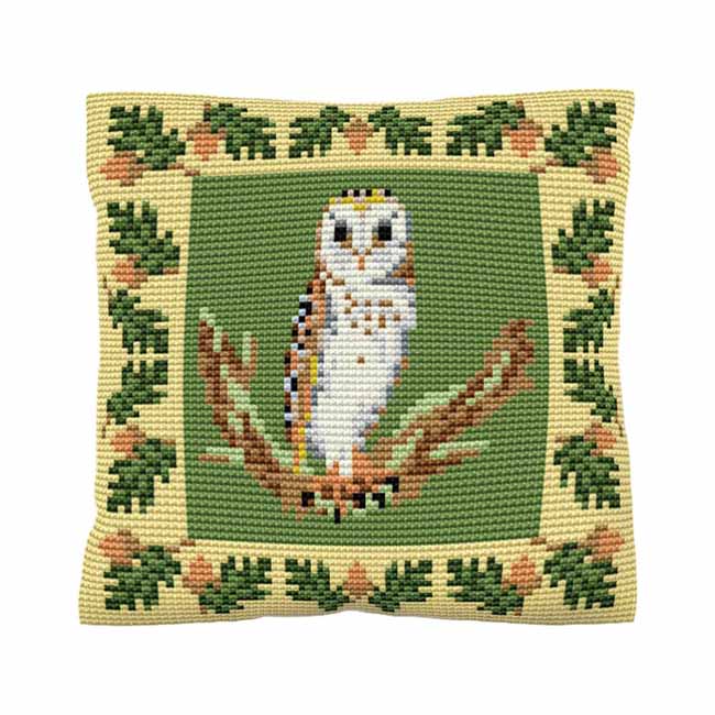 Barn Owl Printed Cross Stitch Kit by Brigantia Needlework