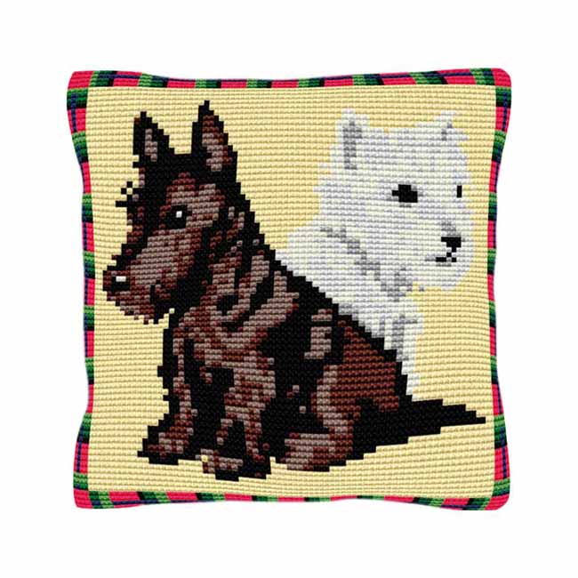 Highlanders Printed Cross Stitch Kit by Brigantia Needlework
