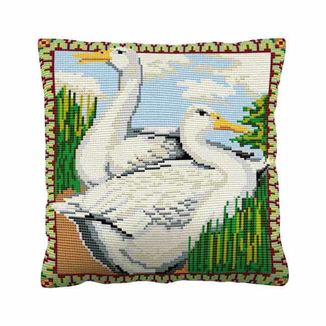Aylesbury Ducks Printed Cross Stitch Kit by Brigantia Needlework