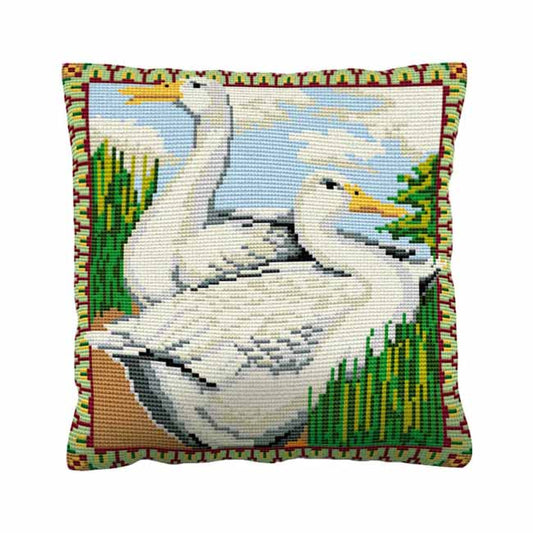 Aylesbury Ducks Printed Cross Stitch Kit by Brigantia Needlework