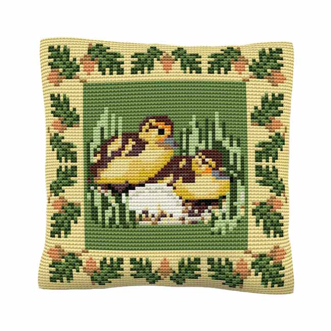 Ducklings Printed Cross Stitch Kit by Brigantia Needlework