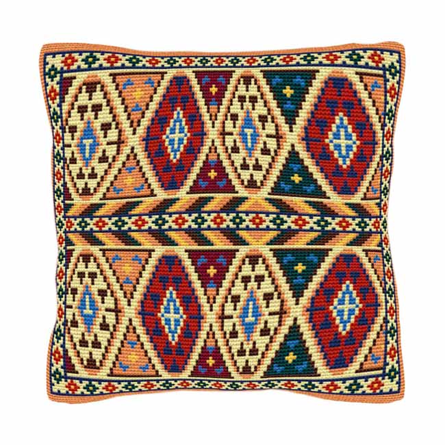 Inca Printed Cross Stitch Kit by Brigantia Needlework