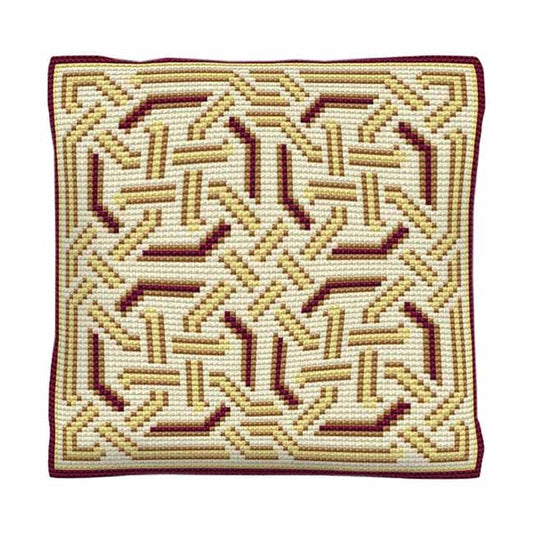 Gold Celtic Printed Cross Stitch Kit by Brigantia Needlework