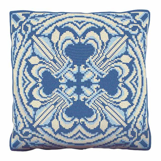 Barnstaple Printed Cross Stitch Kit by Brigantia Needlework - Blue