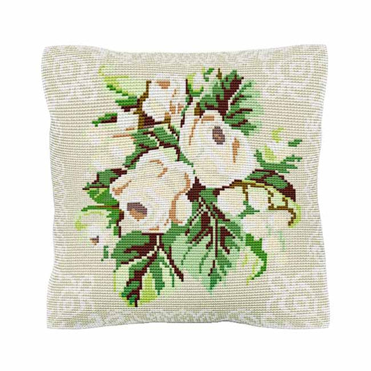 White Roses Printed Cross Stitch Kit by Brigantia Needlework