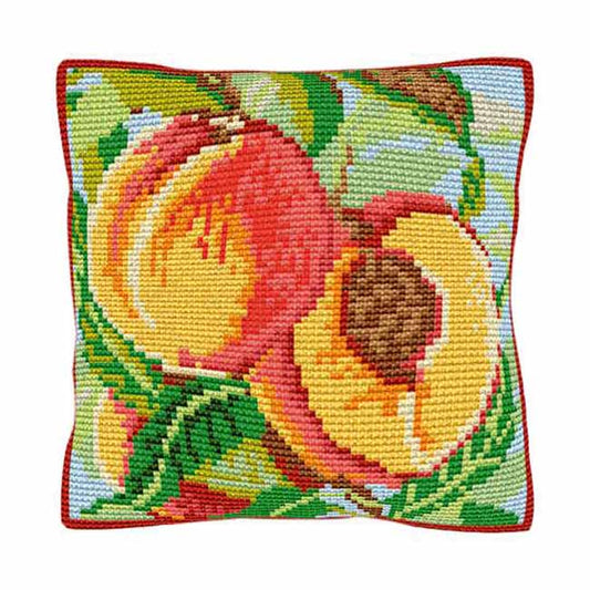 Peaches Printed Cross Stitch Kit by Brigantia Needlework