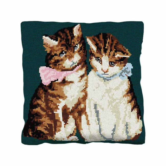 Kittens Printed Cross Stitch Kit by Brigantia Needlework