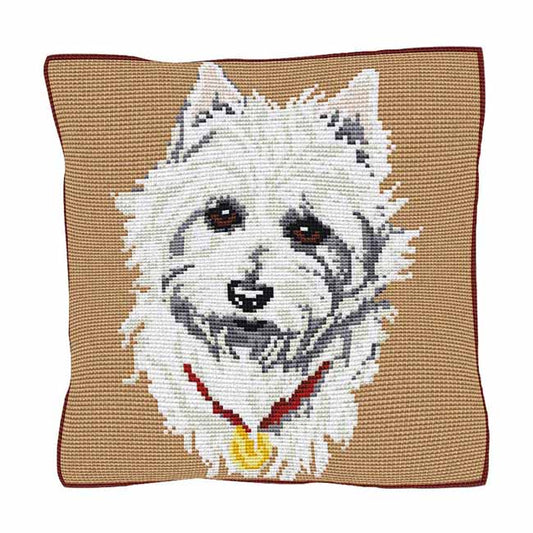 Westie Printed Cross Stitch Kit by Brigantia Needlework