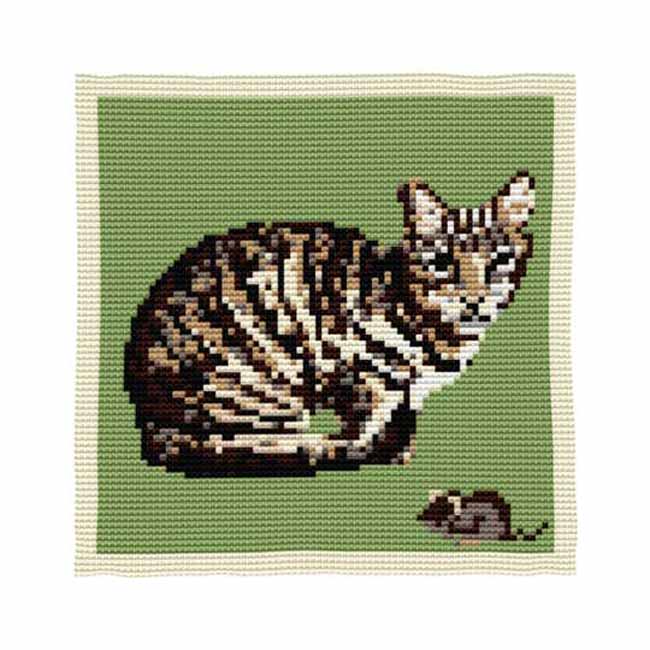 Farm Cat Printed Cross Stitch Kit by Brigantia Needlework
