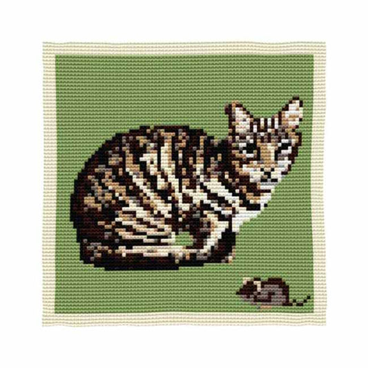 Farm Cat Printed Cross Stitch Kit by Brigantia Needlework
