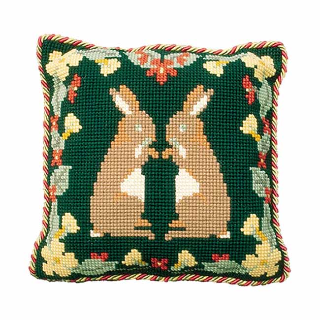 Whispering Rabbits Printed Cross Stitch Kit by Brigantia Needlework