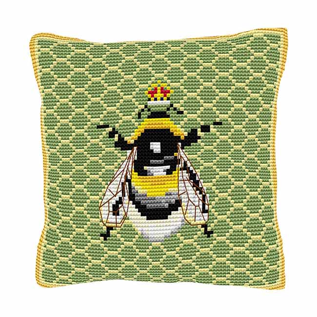 Bumble Bee Printed Cross Stitch Kit by Brigantia Needlework