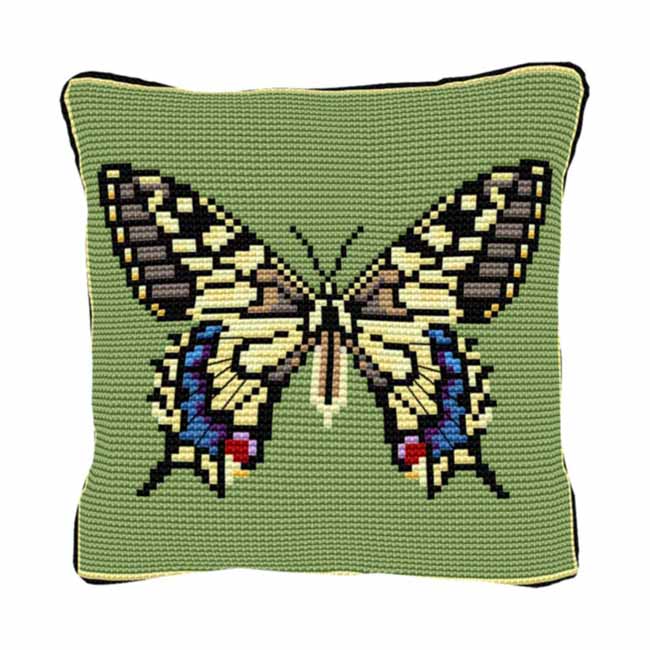 Swallowtail Printed Cross Stitch Kit by Brigantia Needlework