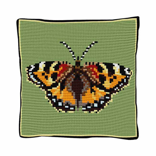 Tortoiseshell Butterfly Printed Cross Stitch Kit by Brigantia Needlework