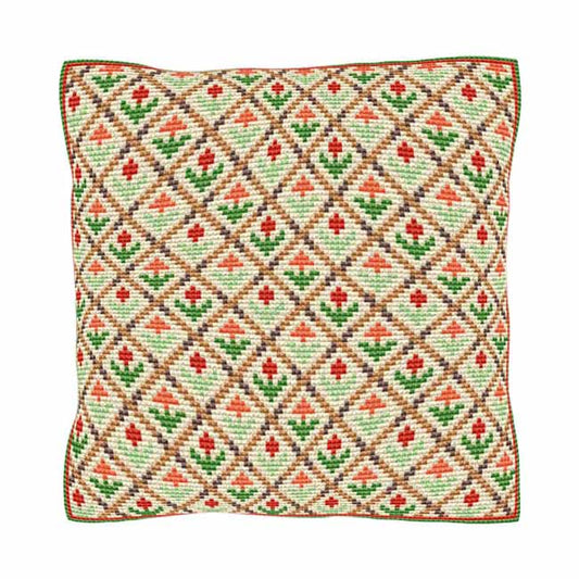 Fleur Printed Cross Stitch Kit by Brigantia Needlework