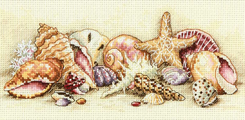 Seashell Treasures Cross Stitch Kit by Dimensions